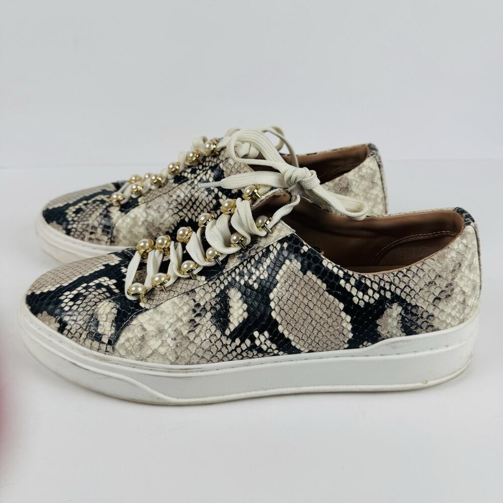 Stuart Weitzman Roccia Excelsa Python Pearl Sneakers Size 8.5 Boxed - Picture 6 of 11